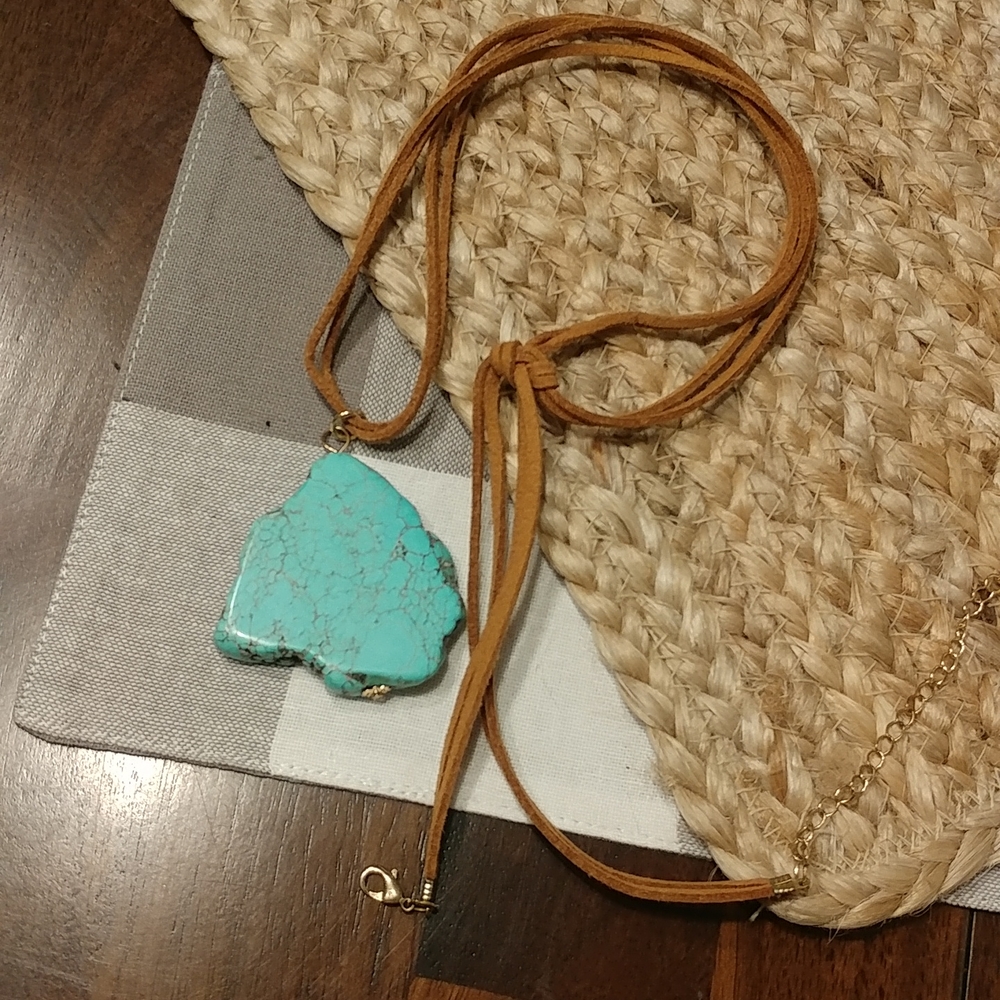 Turquoise Slab Necklace